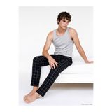 LC Waikiki Seray Yeni Sezon Siyah Regular Fit Ekose Desenli Erkek Pijama Altı
