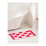 LC Waikiki Sevgililer Günü Kalp Baskılı Pelüş Banyo Paspası 50x80 Cm (S6)