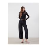 LC Waikiki Siyah Baggy Fit Kadın Jean Pantolon