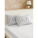 LC Waikiki Siyah Baskılı Yastık Kılıfı 2 Li 50X70 cm (S6)