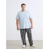 LC Waikiki Siyah Büyük Beden Standart Kalıp Ekose Erkek Pijama Alt