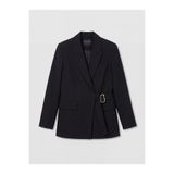 LC Waikiki Siyah Kruvaze Yaka Kadın Blazer Ceket