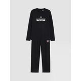 Lc Waıkıkı Siyah Regular Fit Beşiktaş Baskılı Erkek Pijama Takım