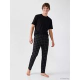 Lc Waıkıkı Siyah Regular Fit Ekose Desenli Erkek Pijama Altı
