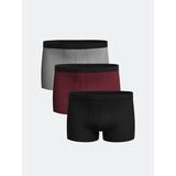 LC WAIKIKI Siyah Standart Kalıp Pamuklu Esnek Erkek Boxer 3'lü
