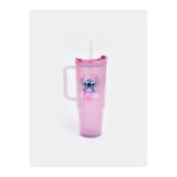 LC Waikiki Stitch Baskılı Kız Çocuk Pipetli Suluk, Pembe