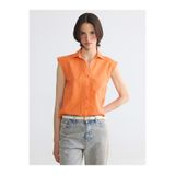 LC Waikiki Turuncu Regular Fit Kadın Gömlek