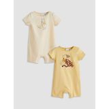 Lc Waikiki Winnie The Pooh Baskılı Erkek Bebek Tulum 2'li Sarı %100 Pamuk Kısa Kollu - 12 - 18 Ay