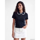 LC Waikiki Xsıde Lacivert Bebe Yaka Kadın Triko Kazak - Navy - M