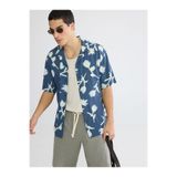 LC Waikiki XSIDE Lacivert Regular Fit Desenli Erkek Viskon Gömlek