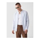 LC Waikiki XSIDE Mavi Regular Fit Hakim Yaka Çizgili Poplin Erkek Gömlek