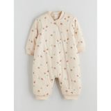 Lc Waikiki Yeni Sezon 2.5 Tog Bisiklet Yaka Uzun Kollu Kız Bebek Tulum - Bej - 2 - 3 Yaş