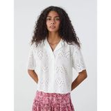 Lc Waikiki Yeni Sezon Ajurlu Kadın Crop Gömlek - XS - Beyaz