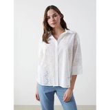 Lc Waikiki Yeni Sezon Ajurlu Oversize Kadın Gömlek - Ekru