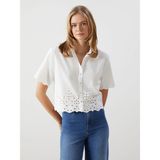 Lc Waikiki Yeni Sezon Ajurlu Poplin Kadın Gömlek - 2XL - Ekru