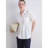 Lc Waikiki Yeni Sezon Armürlü Oversize Kadın Gömlek - 44 - Beyaz