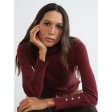 Lc Waikiki Yeni Sezon Balıkçı Yaka Kadın Triko Kazak - Bordo