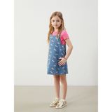 Lc Waikiki Yeni Sezon Barbie Baskılı Kız Çocuk Jean Elbise - 9 - 12 Ay - Mavi