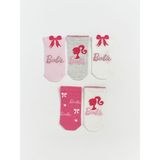 Lc Waikiki Yeni Sezon Barbie Desenli Kız Çocuk Patik Çorap 5'li - 33 - 35 - Pembe
