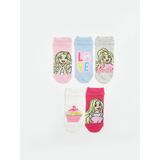 Lc Waikiki Yeni Sezon Barbie Desenli Kiz Cocuk Patik Corap 5'li - S53306Z4 - Pembe - 30 - 32