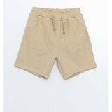 Lc Waikiki Yeni Sezon Basic Beli Lastikli Pamuklu Erkek Çocuk Şort - Bej - 9 - 12 Ay