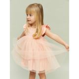 Lc Waikiki Yeni Sezon Basic Dantel Tüllü Kız Bebek Elbise - 3 - 6 Ay - Pembe