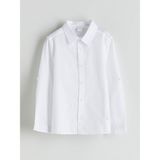 Lc Waikiki Yeni Sezon Basic Erkek Çocuk Poplin Gömlek - Beyaz - 4 - 5 Yaş