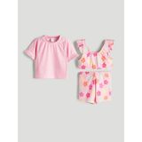 Lc Waikiki Yeni Sezon Baskılı Kız Bebek Mayo Takımı - Pembe - 1 - 2 Yaş