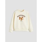Lc Waikiki Yeni Sezon Baskılı Kız Çocuk Kalın Sweatshirt - Ekru - 12 - 13 Yaş