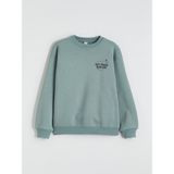 Lc Waikiki Yeni Sezon Baskılı Kız Çocuk Kalın Sweatshirt - Yeşil - 11 - 12 Yaş