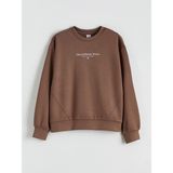 Lc Waikiki Yeni Sezon Baskılı Kız Çocuk Sweatshirt - Kahverengi - 7 - 8 Yaş