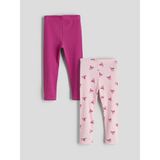 Lc Waikiki Yeni Sezon Baskılı Kız Çocuk Tayt 2'li - 7 - 8 Yaş - Pembe