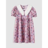 Lc Waikiki Yeni Sezon Bebe Yaka Çiçekli Kız Çocuk Elbise - 6 - 7 Yaş