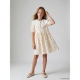 Lc Waikiki Yeni Sezon Bebe Yaka Çiçekli Kız Çocuk Elbise - 8 - 9 Yaş