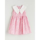 Lc Waikiki Yeni Sezon Bebe Yaka Çiçekli Kız Çocuk Elbise - 9 - 12 Ay - Pembe