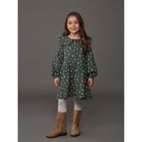 Lc Waikiki Yeni Sezon Bebe Yaka Çiçekli Kız Çocuk Müslin Elbise - 1 - 2 Yaş - Yeşil