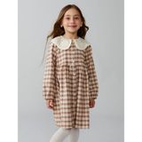 Lc Waikiki Yeni Sezon Bebe Yaka Ekose Desen Flanel Kız Çocuk Elbise - 3 - 4 Yaş - Bej