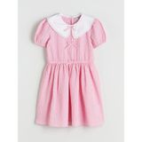 Lc Waikiki Yeni Sezon Bebe Yaka Ekose Desenli Kız Çocuk Elbise - 13 - 14 Yaş - Pembe