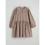Lc Waikiki Yeni Sezon Bebe Yaka Ekose Kız Çocuk Elbise - Bordo - 7 - 8 Yaş