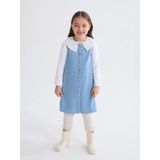 Lc Waikiki Yeni Sezon Bebe Yaka Kız Çocuk Jean Elbise - 1 - 2 Yaş - İndigo