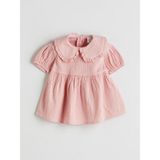 Lc Waikiki Yeni Sezon Bebe Yaka Kolu Lastikli Kız Bebek Elbise - 2 - 3 Yaş - Pembe