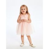 Lc Waikiki Yeni Sezon Bebe Yaka Tül Kız Bebek Elbise - 3 - 6 Ay - Pembe