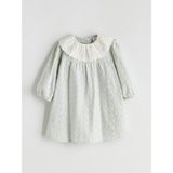 Lc Waikiki Yeni Sezon Bebe Yakalı Fırfırlı Kız Bebek Elbise - 2 - 3 Yaş - Gri