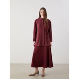 Lc Waikiki Yeni Sezon Beli Lastikli A Kesim Etek - Bordo - 40