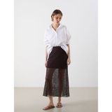 Lc Waikiki Yeni Sezon Beli Lastikli Ajurlu Etek - Kahverengi - 2XL