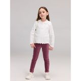 Lc Waikiki Yeni Sezon Beli Lastikli Basic Kız Çocuk Kadife Tayt - Mürdüm - 1 - 2 Yaş