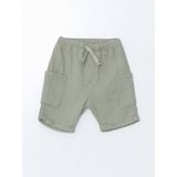 Lc Waikiki Yeni Sezon Beli Lastikli Basic Müslin Erkek Çocuk Şort - Yeşil - 3 - 4 Yaş