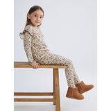 Lc Waikiki Yeni Sezon Beli Lastikli Çiçekli Kız Çocuk Tayt - 2 - 3 Yaş - Bej