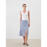 Lc Waikiki Yeni Sezon Beli Lastikli Cicekli Yirtmacli Etek - S5NL17Z8 - Lacivert - 44