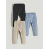 Lc Waikiki Yeni Sezon Beli Lastikli Erkek Bebek Jogger Eşofman Alt 3'lü - 3 - 6 Ay - Gri
